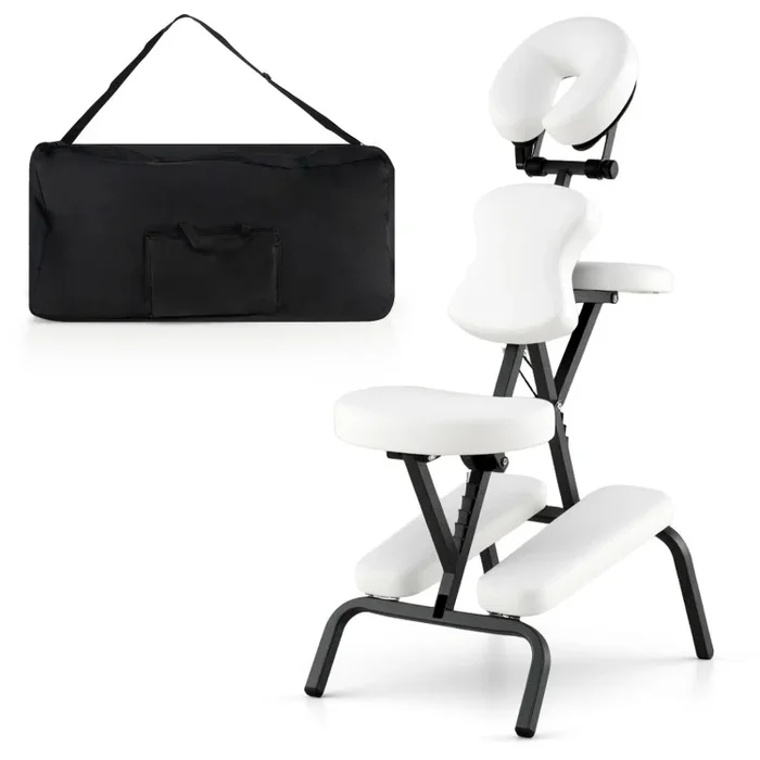 PU Leather Pad Travel Massage Chair with Thickened Sponge and Carrying Bag