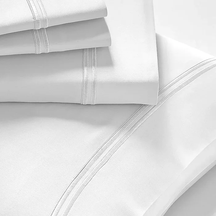 PureCare Premium Refreshing Lyocell White 4 Pc Split California King Bed Sheet Set