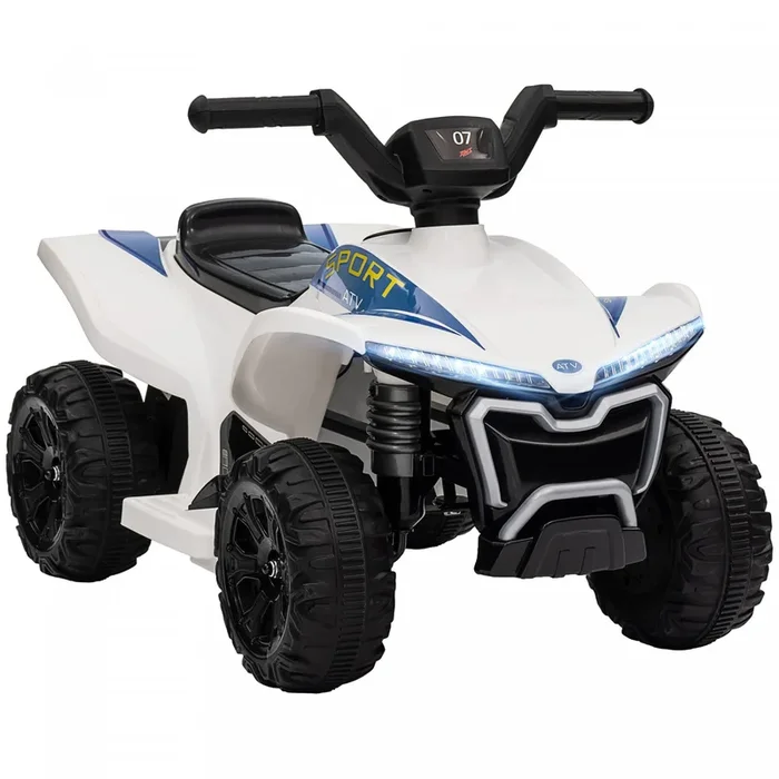 Qaba Kids Atv, 6v Battery Powered Ride-On Electric Vehicle With 1.6mph Max Speed, Headlights, Music,|Qaba Vtt Pour Enfants, Vehicule Electrique Alimente Par Batterie 6 V Avec Vitesse Maximale De 1,6 Mp
