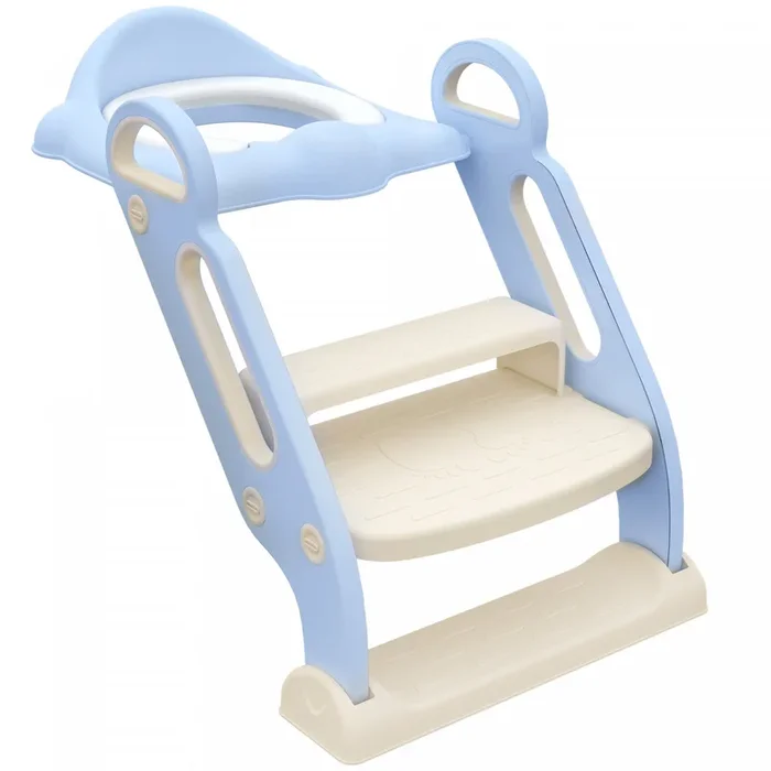 Qaba Potty Training Toilet Seat With Step Stool Ladder, Children Toilet Training Seat Chair With Sof|Qaba Siege De Toilette D’apprentissage De La Proprete Avec Escabeau Echelle, Siege D’entrainement De