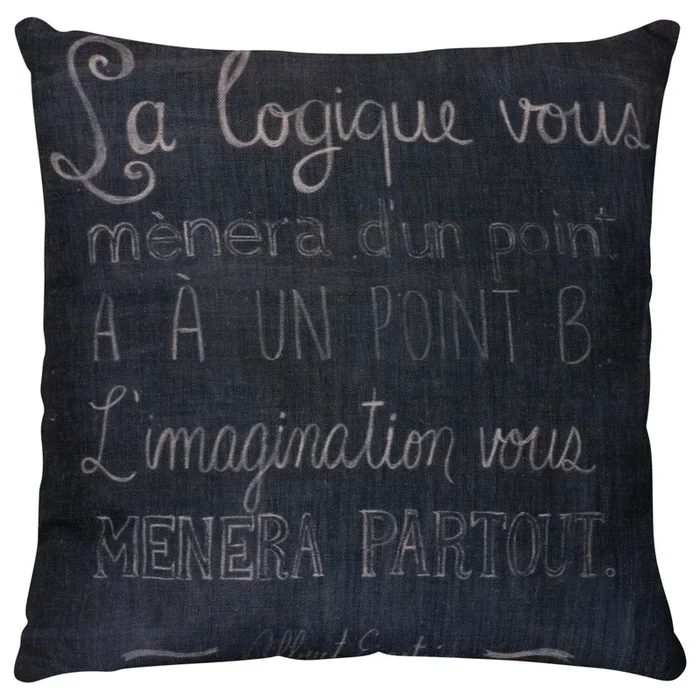 Quote Accent Pillow I – Black | Coussin décoratif citation I – noir | FL1031DP
