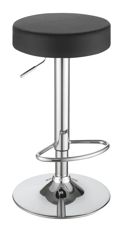 Ramses 29″ Adjustable Bar Stool Chrome and Black