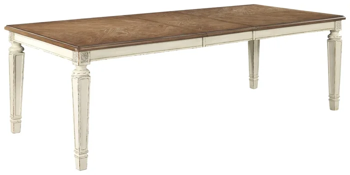 Realyn – Rectangular Dining Room Extension Table – Chipped White