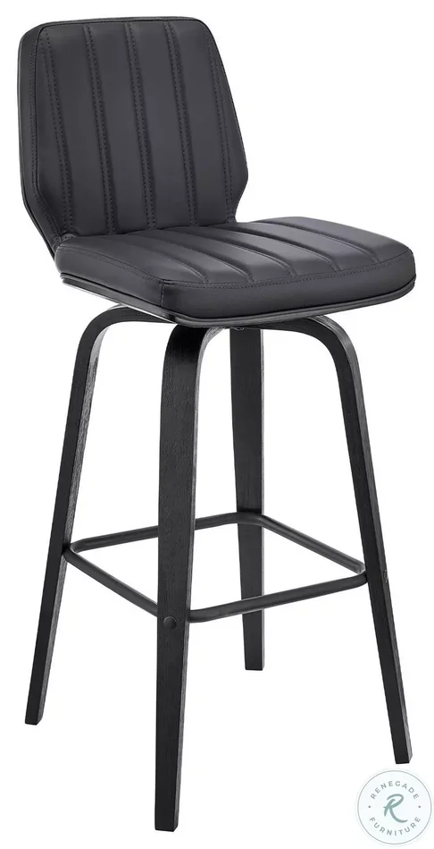 Renee Gray And Black 26″ Swivel Counter Height Stool