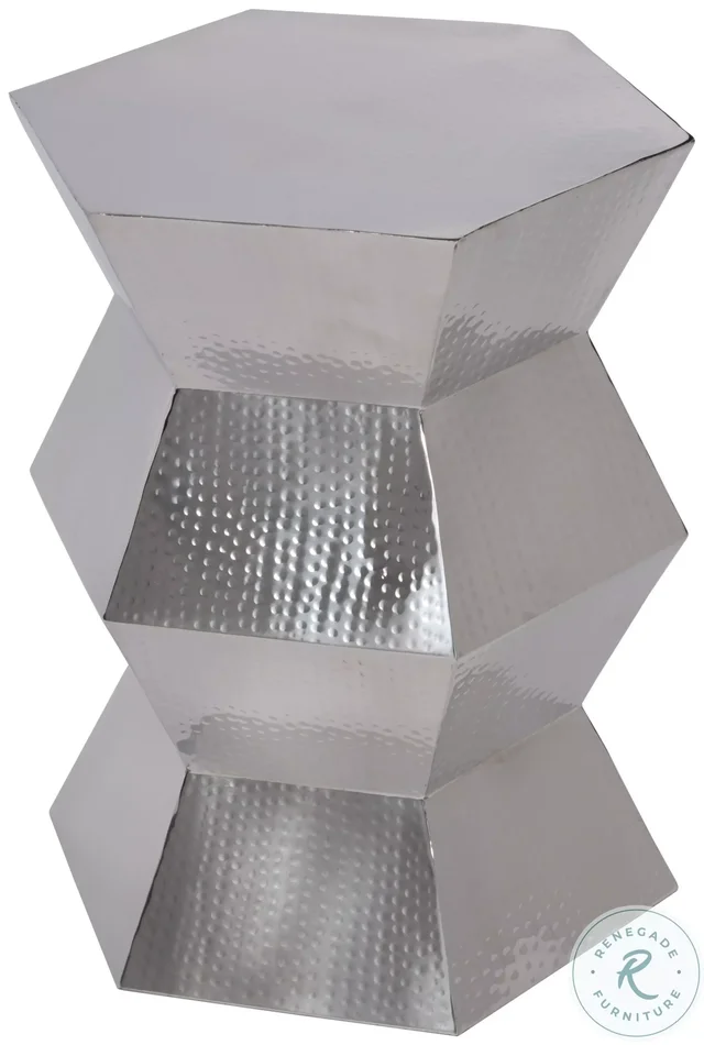 Renzo Nickel End Table