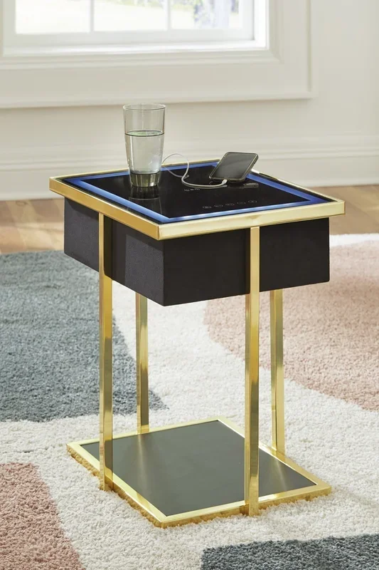 Rexwell Accent Table w/ Speakers and Wireless Charging