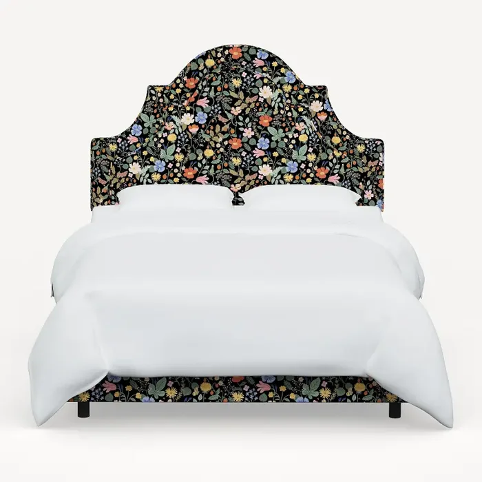 Rifle Paper Co. Marion Strawberry Fields Black Cal-King Bed