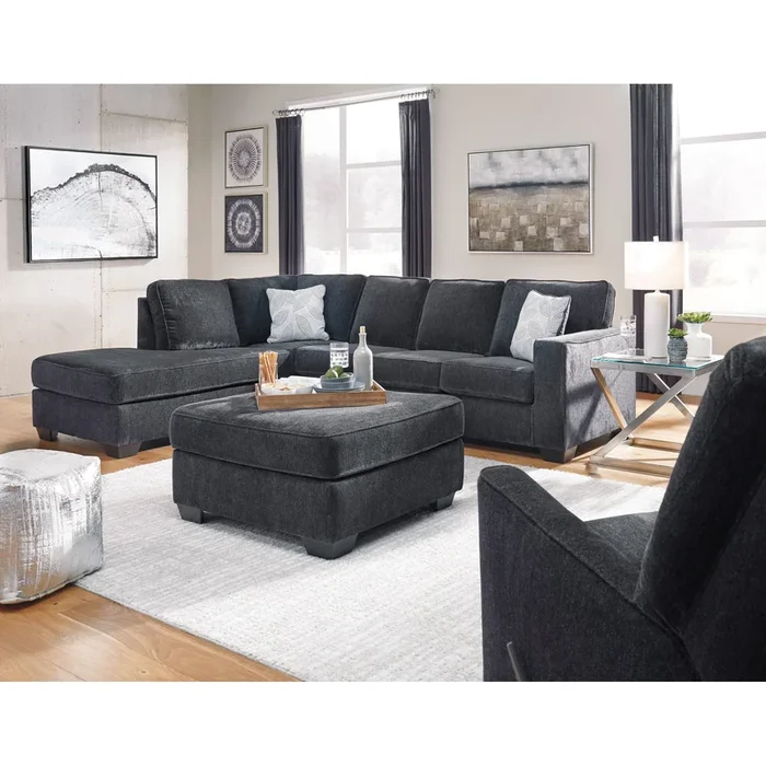 Riles Left Chaise Sectional and Ottoman