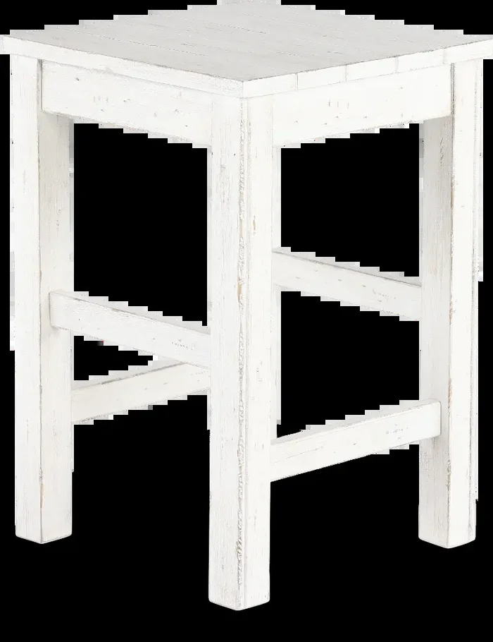 River Place White Sofa Stool