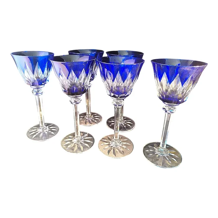 Roemer Rhine Wine Glasses in Crystal from Cristallerie Saint-Louis, Set of 6