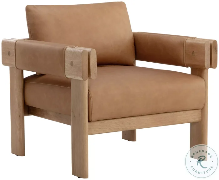 Roslyn Ludlow Sesame Leather Lounge Chair