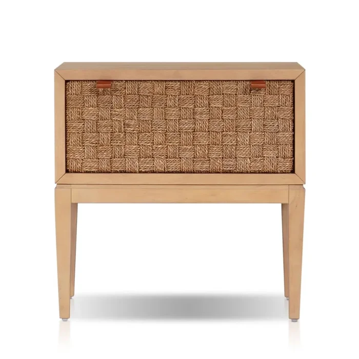 Roxanna One Drawer Nighstand – Natural/Seagrass