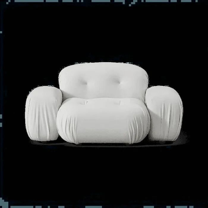 Rune Lounge Chair Off White Velvet