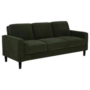 Ruth 77-inch Fabric Upholstered Track Arm Sofa Matcha Green