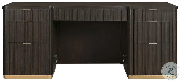 Rylan Dark Roast 66″ Executive Desk with USB Charging