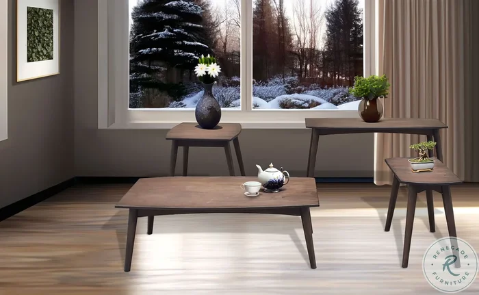 Sagewyn Dark Brown Rectangular Occassional Table Set
