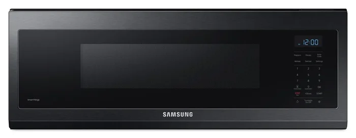 Samsung 1.1 Cu. Ft. Over-the-Range Microwave with 400 CFM – Matte Black Stainless Steel – ME11F7510MT/AC | Four à micro-ondes à hotte intégrée Samsung de 1,1 pi³ avec 400 pi³/min – acier inoxydable noir mat – ME11F7510MT/AC