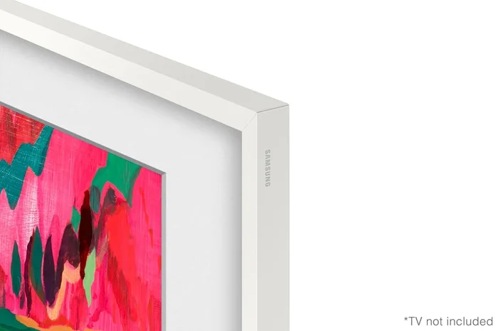 Samsung Customizable Bezel for 65″ The Frame Pro TV – Modern White | Cadre décoratif personnalisable pour téléviseur The Frame Pro de 65 po de Samsung – blanc moderne