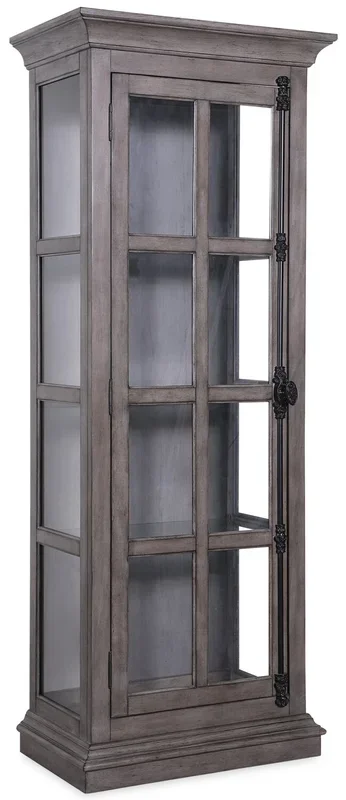 Scarlett 27.5″ Curio Cabinet with Glass Shelves – Grey|Armoire vitrée Scarlett de 27,5 po avec tablettes en verre – grise