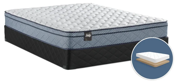 Sealy Parklin Euro-Top Low-Profile King Mattress Set|Ensemble matelas à Euro-plateau à profil bas Parklin de Sealy pour très grand lit