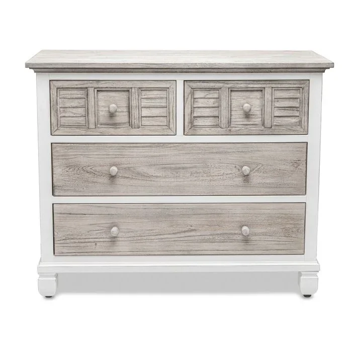 Seawinds Islamorada Dapple Grey Finish 4-Drawer Chest