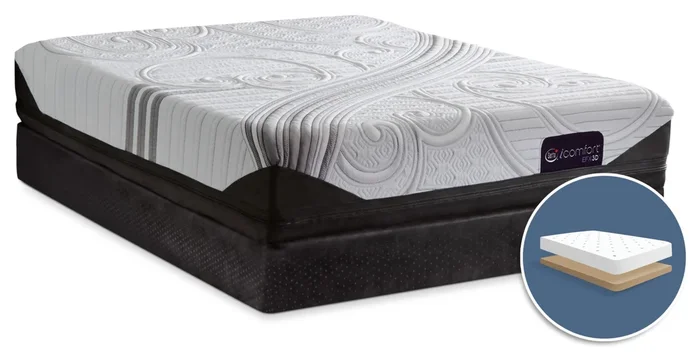 Serta iComfort® EFX3D Ermano Low-Profile King Mattress Set|Ensemble matelas à profil bas Ermano iComfort EFX3D de Serta pour très grand lit