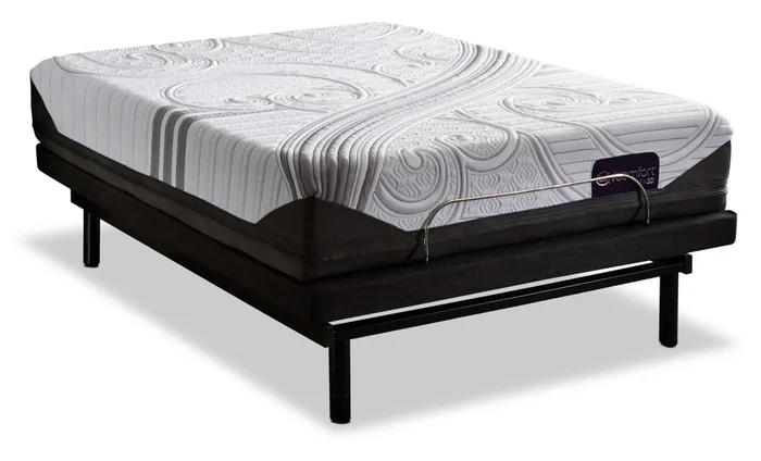 Serta iComfort® EFX3D Ermano Queen Mattress with Motion Perfect® 3 Adjustable Base|Matelas Ermano iComfort EFX3D Serta pour grand lit avec base ajustable Motion Perfect 3
