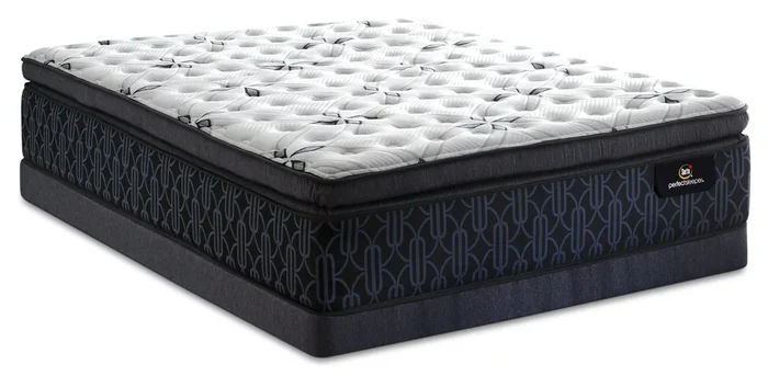 Serta Perfect Sleeper® Mansell Plush Super Pillow-Top Low-Profile Split Queen Mattress Set|Ensemble moelleux plateau-coussin divisé à profil bas Mansell Perfect Sleeper Serta pour grand lit