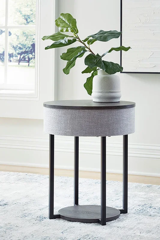 Sethlen Accent Table w/ Wireless Connectivity and LED Lighting