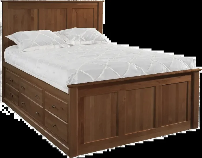 Shaker Brown King Storage Bed