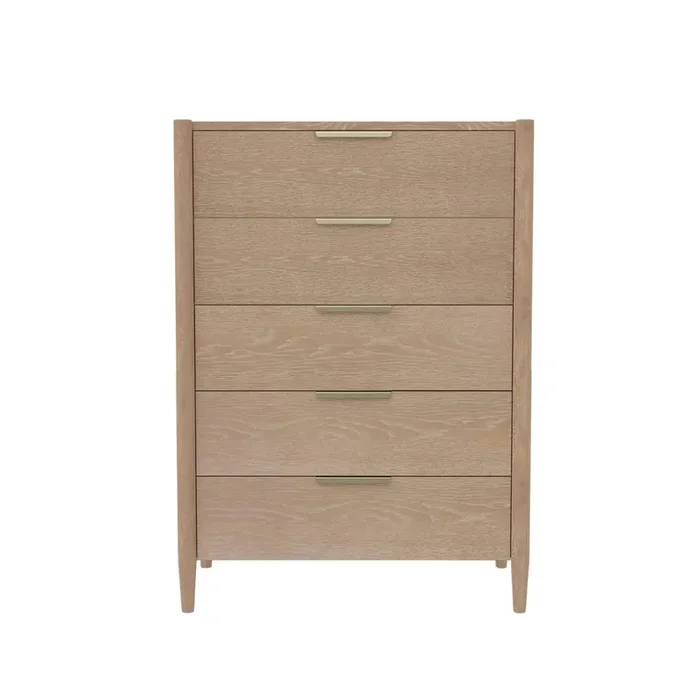 Sinclair Five Drawer Chest – Natural