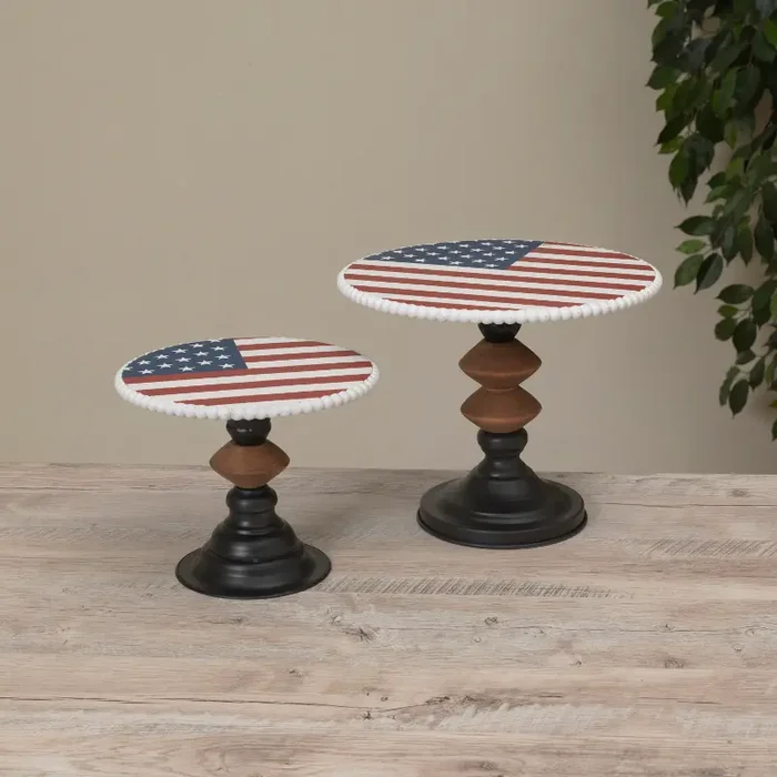 Small Wood and Metal American Stands