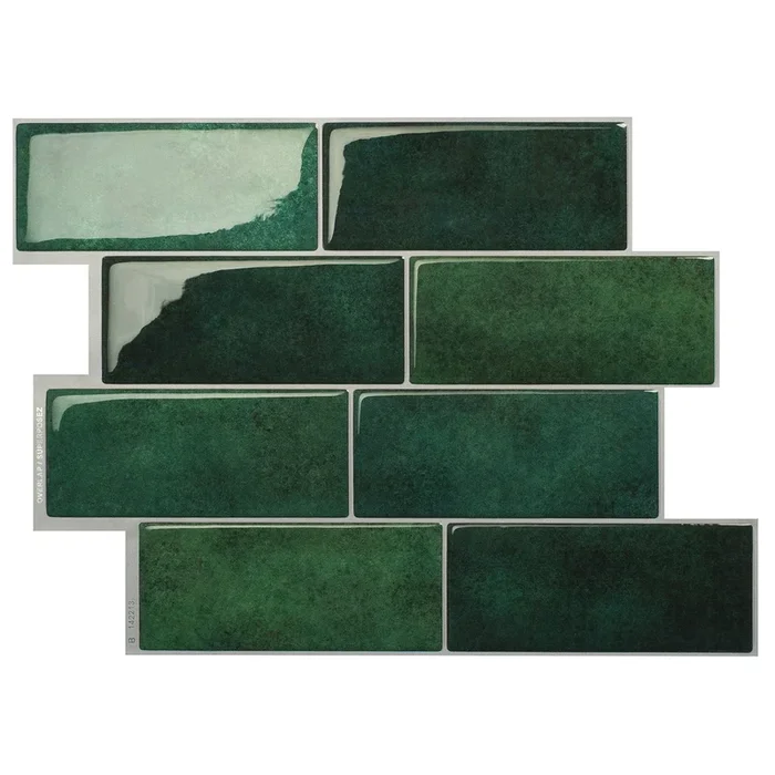 Smart Tiles Peel and Stick 4-Sheet 12 x 9 Backsplash – Metro Fiona|Dosseret Smart Tiles peler et coller 12 x 9, 4 feuilles – Metro Fiona