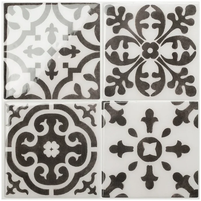Smart Tiles Peel and Stick 4-Sheet 9 x 9 Backsplash – Vintage Argos|Dosseret Smart Tiles peler et coller 9 x 9, 4 feuilles – Vintage Argos