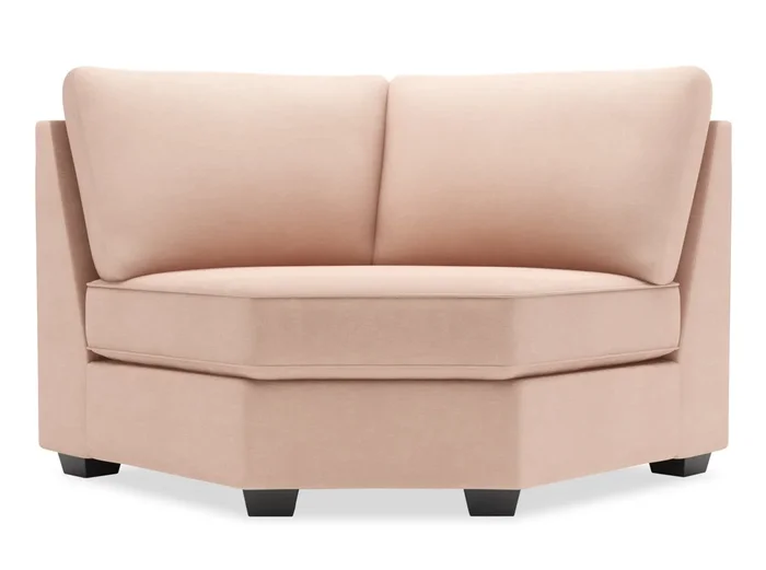 Sofa Lab Roll Curved Wedge – Pax Rose | Fauteuil courbé en coin Roll de la collection Sofa Lab – Pax Rose | RO843249