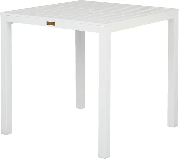 Solana White 38 in. Square Balcony Outdoor Dining Table