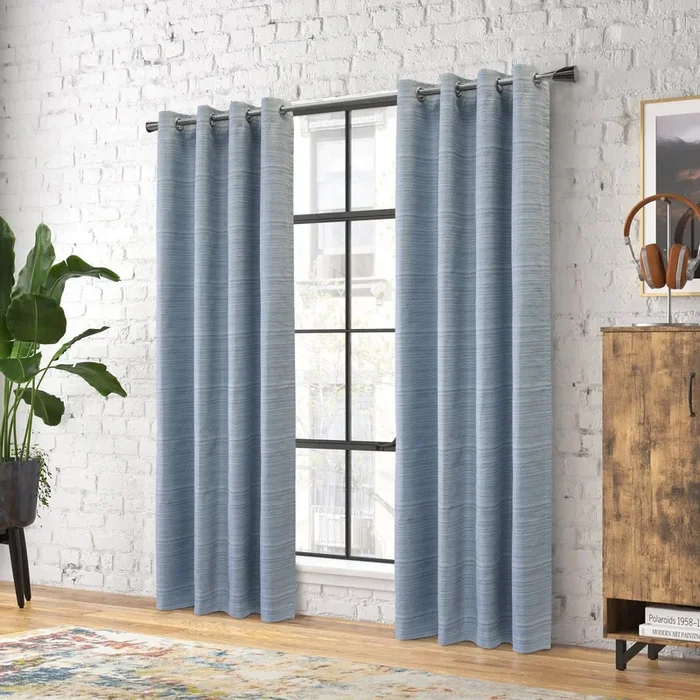 Solstice Navy Grommet Curtain Panel – 52″ X 84″|Panneau de rideau à œillets Solstice bleu marine – 52 po x 84 po