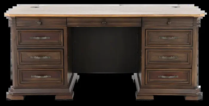 Sonoma Brown Double Pedestal Desk