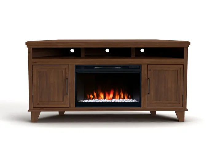 Sonoma Whiskey 64-inch Corner Fireplace Console
