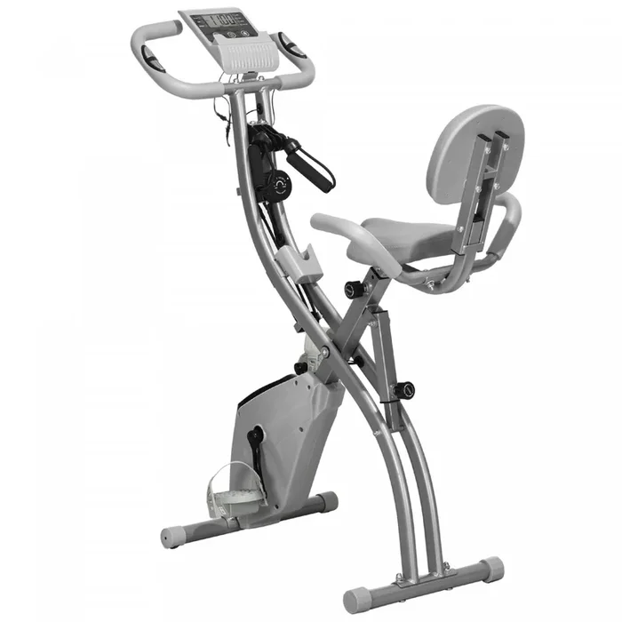 Soozier 3 In 1 Folding Exercise Bike W/ 8-level Magnetic Resistance, Grey|Soozier Velo D’exercice 2 En 1 Stationnaire Pliable, Bleu