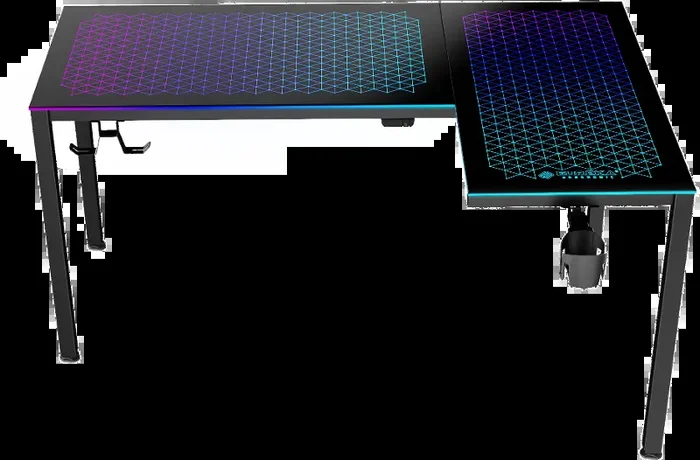 Spectrum Black L Shaped Gaming Desk