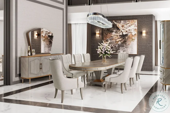 St. Helena Dove Gray Extendable Dining Room Set