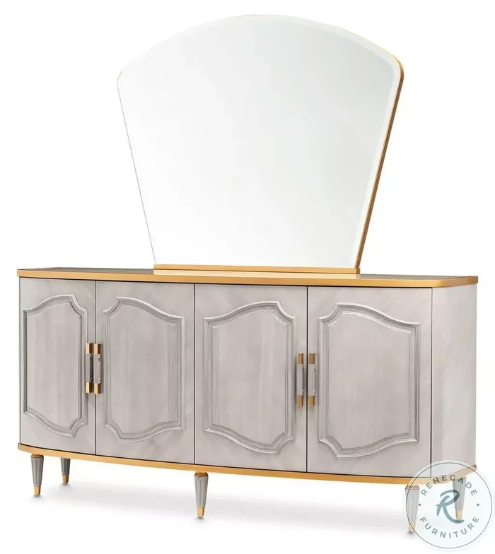 St. Helena Dove Gray Sideboard And Mirror