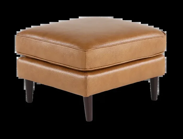 Stark Tan Leather Ottoman