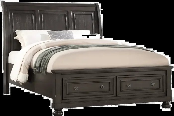 Stella Gray King Storage Bed