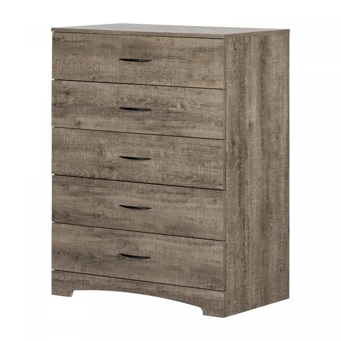 Step One 5-drawer Chest – Weathered Oak | Step One Commode 5 Tiroirs – Chene Vieilli