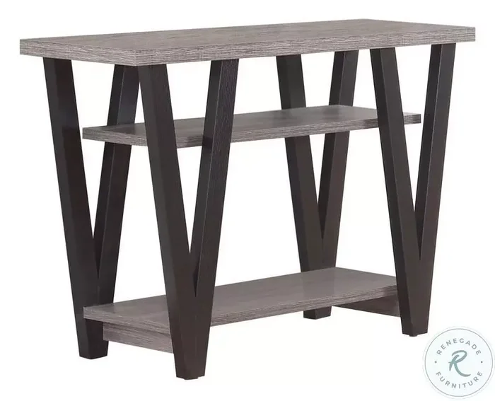 Stevens Black And Antique Grey Sofa Table