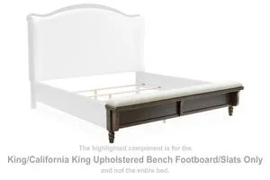 Sturlayne King/california King Upholstered Bench Footboard/slats