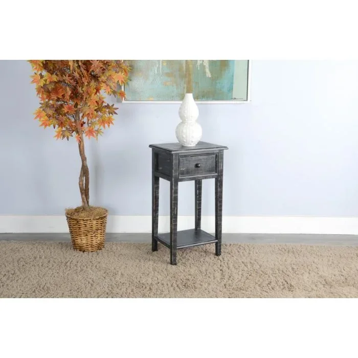 Sunny Designs Marina Black Sand 31 Inch Side Table