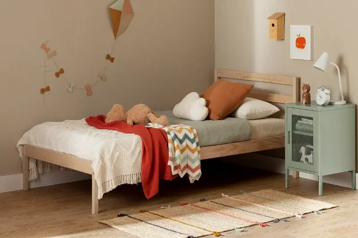 Sweedi Natural Twin Wooden Bed – South Shore